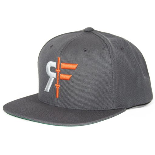 RF LOGO FLAT BILL HAT - GRAY/ORANGE