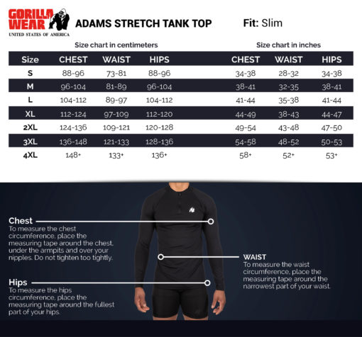 Adams Stretch Tank Top - Black - Imagen 6