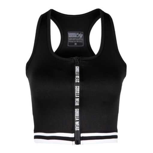 Mesa Zip Front Crop Top - Black