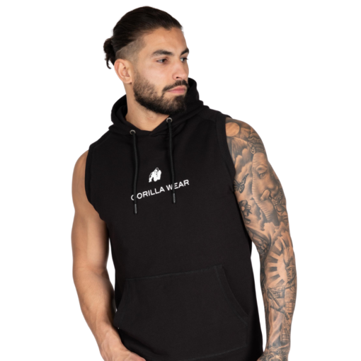 Lincoln Sleevess Hoodie - Black - Imagen 3