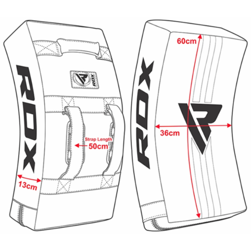 RDX T1 Gel Padded Curved Kick Shield - Imagen 3