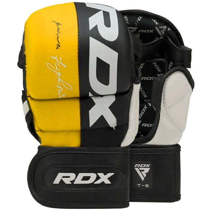 RDX T6 MMA Sparring Gloves - Yellow