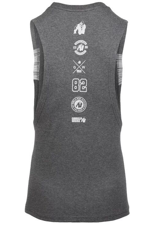 Lopez Drop Armhole Tank Top - Dark Gray Melange - Imagen 3