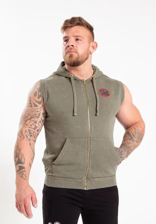 Silverdale Sleeveless Hoodie - Army Green