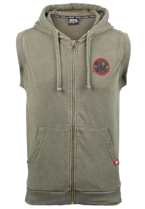 Silverdale Sleeveless Hoodie - Army Green - Imagen 2