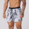 YLA 1051 - Ultra Running Shorts - Grey Glitch