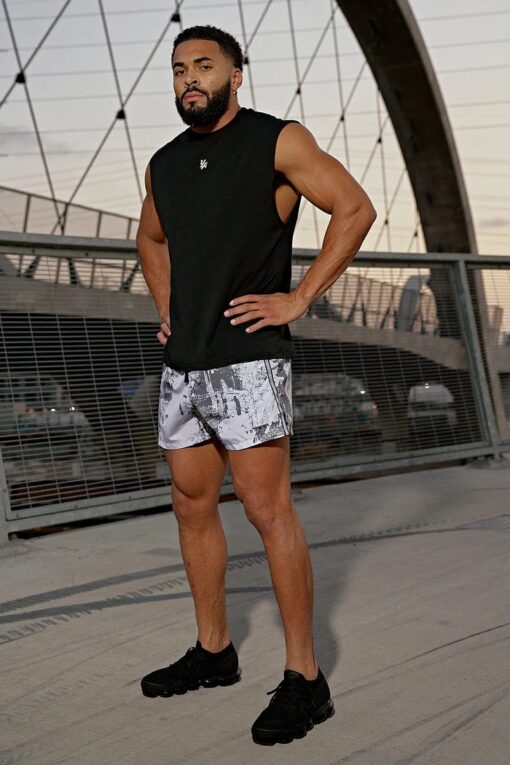 YLA 1051 - Ultra Running Shorts - Grey Glitch - Imagen 2