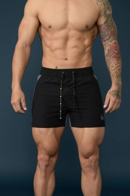 YLA 101 Bodybuilding Short - Black/Grey