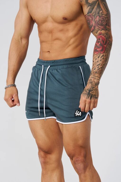 YLA 1037 - Mesh Bodybuilding Shorts - Grey