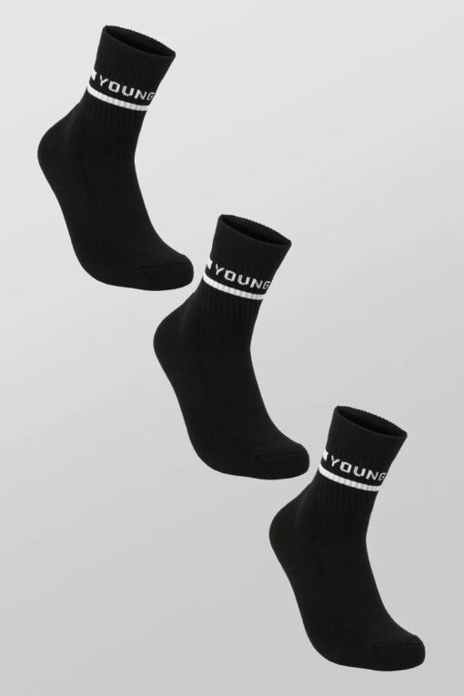 YLA 7001 - Quarter Length Socks 3 Pack