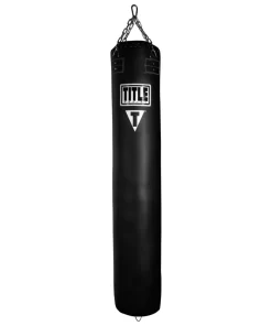 TITLE Leather Thai Heavy Punch Bag 100lb / 1.8m - Black