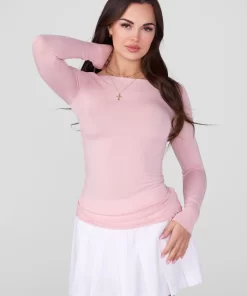 YLA W483 Marry Me top Pink