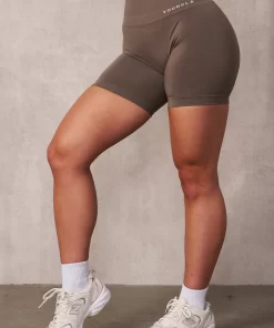 YLA W120 - Core Seamless Shorts Deep Taupe