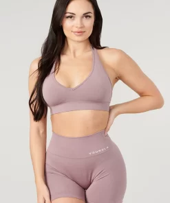 YLA W328 - Core Seamless Halter sports bra  Crushed Mauve
