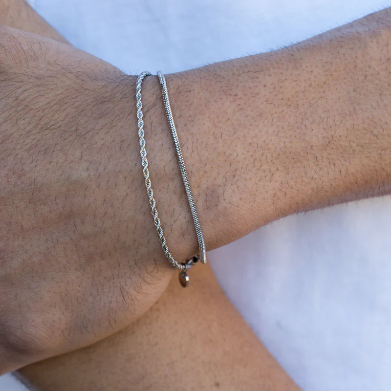 RGMNT Minimal Rope Bracelet - Silver RG379 - Imagen 2