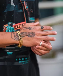 Alternative view of RGMNT The Rope Bracelet 5mm - Gold RG322