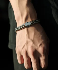 Alternative view of RGMNT Cuban Link Bracelet 10mm - Silver RG3001