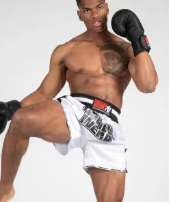 GW Piru Muay Thai Shorts - White/Black