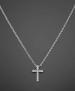 RGMNT Mini Iced Cross Pendant - Silver RG111S