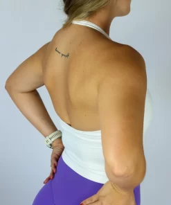 Alternative view of Blast Flow Halter Top White