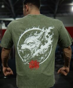 SC Oversized Bodybuilding Wolf - Moss Green