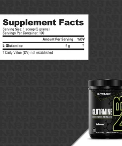 Alternative view of NutraBio Glutamina 100 servidas