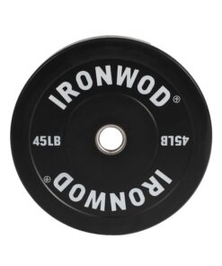 Iron Wod Bumper Plates Black 45 LBS (Par)