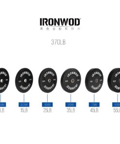 Alternative view of Iron Wod Bumper Plates Black 45 LBS (Par)