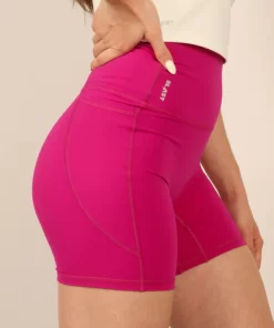 Pocket Mid Short Steel Fucsia