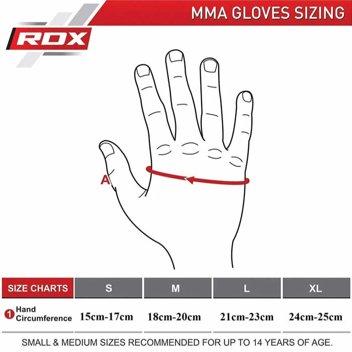 RDX F6 KARA MMA Sparring Gloves Shooter 7oz Black/Black - Imagen 3