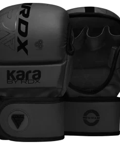 RDX F6 KARA MMA Sparring Gloves Shooter 7oz Black/Black