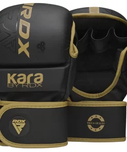 RDX F6 KARA MMA Sparring Gloves Shooter 7oz Black/Golden