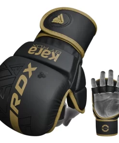 Alternative view of RDX F6 KARA MMA Sparring Gloves Shooter 7oz Black/Golden