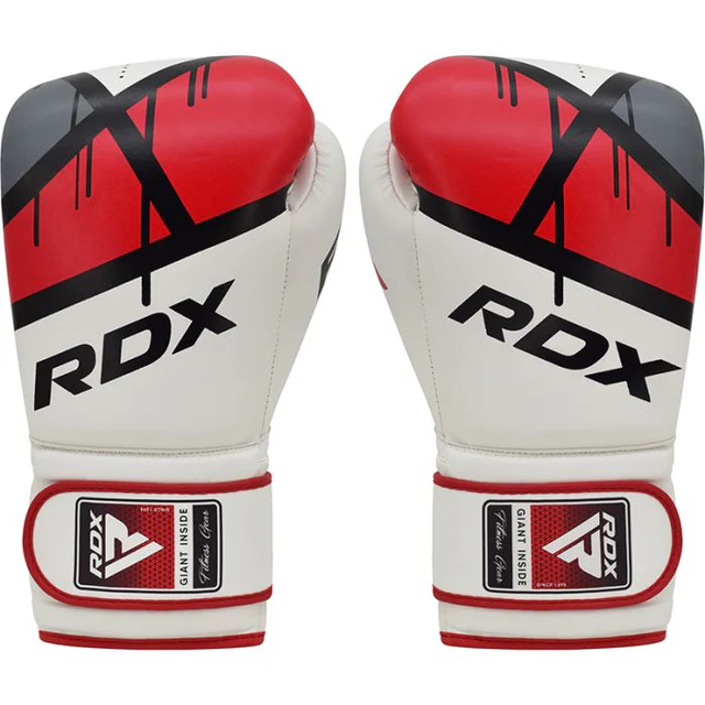 RDX F7 Ego Boxing Gloves White/Red - Imagen 2