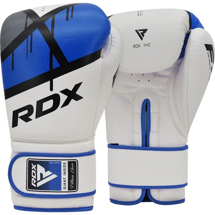 RDX F7 Ego Boxing Gloves White/Blue