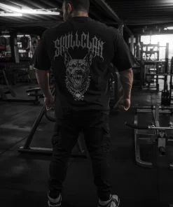 SC Oversized Skull Klan Feral Dog - Washed BLack