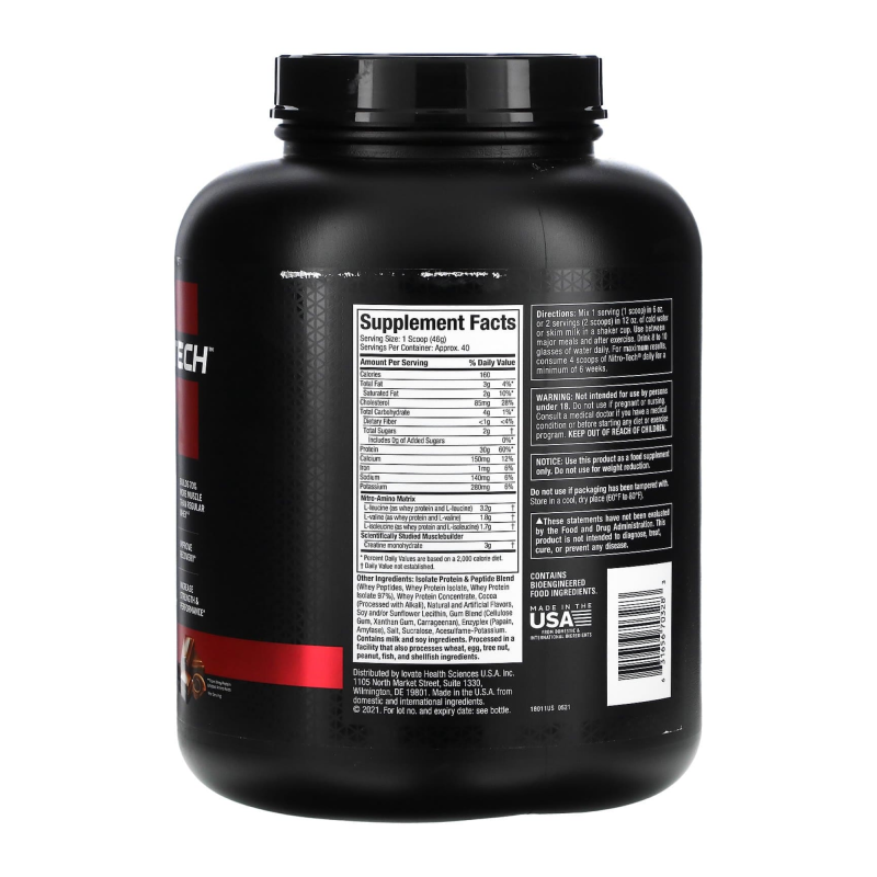 Muscletech Nitro Tech -Vainilla Cream - 4 LB - Imagen 2