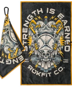 Alternative view of RF Towel - Strength is Earned