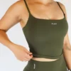 Blast Wide Tank Top Moss Green
