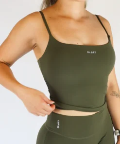 Blast Wide Tank Top Moss Green