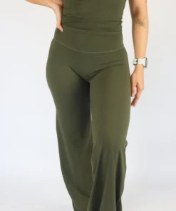 Alternative view of Blast Wide Leg Pant - Moss Green