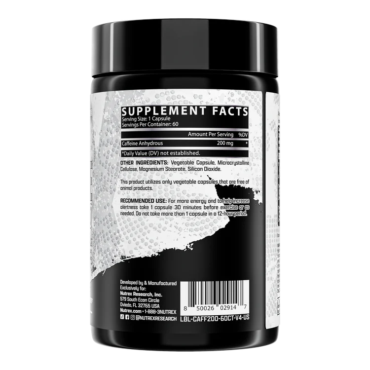 Nutrex Cafeina 200 MG - 60 CAPS - Imagen 3