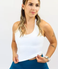 Blast Muse Halter Top White