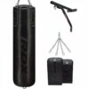 RDX Saco de boxeo F6 Kara de 4 piezas - Negro