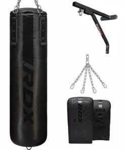 RDX Saco de boxeo F6 Kara de 4 piezas - Negro