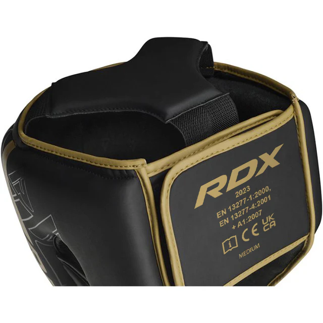RDX F6 Kara Head Guard - Black/Gold - Imagen 4