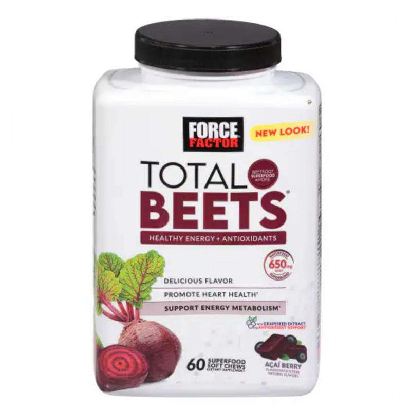 Force Factor Total BEETS Remlacha - 60 Gomitas