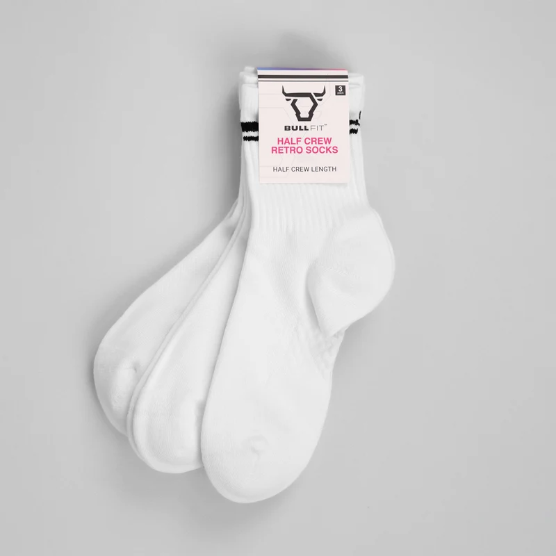 Bull Fit Tubular Performance Socks - White