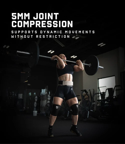 Gymreapers 5MM Knee Sleeves Black/White - Imagen 5