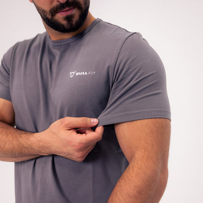 Bull Fit Tubular Performance Tee Grey